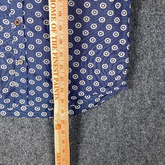 Of All Threads Button Up Shirt Men's Small Short Sleeve Blue Cotton Blend S - Picture 5 of 8